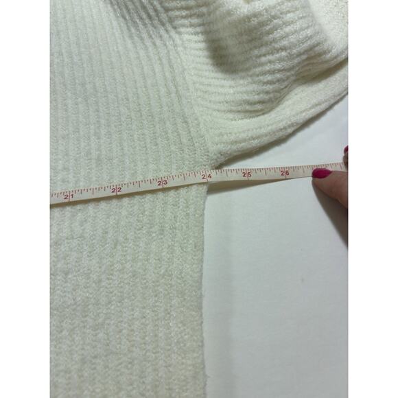 Rails Alexi Asymmetrical Sweater Cream Off White XL Pullover Long Sleeve Cutout - Picture 5 of 10